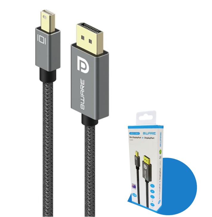 8ware Pro Series 4K 60Hz Mini DisplayPort Male to DisplayPort Male cable high quality Premium connectors support MST monitor (Retail package) 8ware Pro Series 4K 60Hz Mini DisplayPort Male to DisplayPort Male cable high quality Premium connectors support MST monitor (Retail package)